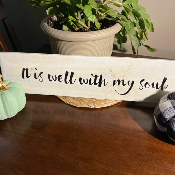 Handmade Vinyl Wooden Sign “It is well with my Soul” - Picture 3 of 5